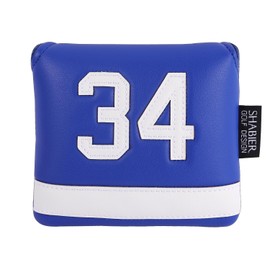 SHABIER Blue Golf Large Mallet Headcover with NO.34 Design for Blade Golf Putter