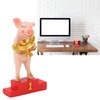 Pig Statue Cute Funny Tabletop Art Resin Pig Figurine Decoration