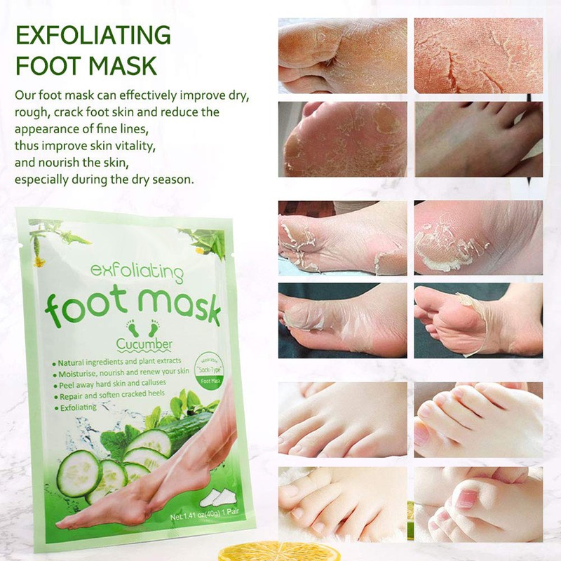 5 Pairs Foot Mask Callus Socks Foot Peel Off Mask