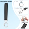 PATIKIL Leather Wristlet Keychain, Key Fob Wristband with 2 Key