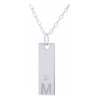 Silver treasures Collar Con Colgante De Plata Ley Con Inicial