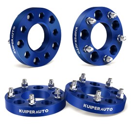 KUIPERAUTO 5x4.5 to 5x5 Wheel Spacers,1.25 inch Forged Wheel Adapters Compatible for Jeep Cherokee Wrangler Liberty Ford Explorer Ranger Mustang Lincoln,1/2"-20 Studs 71.5mm Center Bore,4 PCS Blue