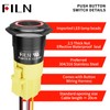 FILN 2PCS 19mm (3/4'') Momentary Push Button Switch 12V 24VDC