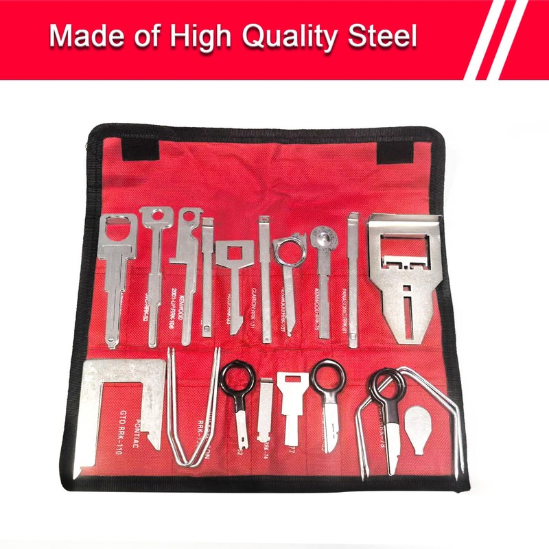 Radio Removal Tool key and Removal Pry Tool Kit Universal
