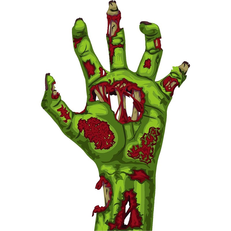 Zombie Hands Outbreak Unique Cool Sticker Decal Humor Funny Peel