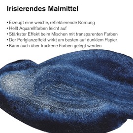 Winsor & Newton 2621764 Aquarell Irisierendes Malmittel, verleiht Aquarellfarben einen Perlmuttartigen Glanz für schillernde, irisierende Effekte - 75ml Flasche