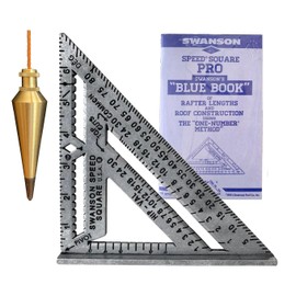 Swanson Tool Co Value Pack with Aluminum Pro Square, Pro Blue Book and 8 Ounce Brass Plumb Bob