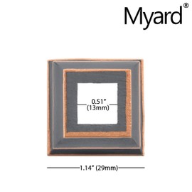 Myard Pitch Angled Slant Shoes with Screw Furniture for 1/2 Inches Square Iron Stair Deck Balusters, 44 Inches 10-Pack (Satin Black + Oil-Rubbed Copper)