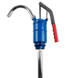 TERA PUMP Lever-Action Drum Pump – Manual High-Efficiency Fluid Transfer for 15 to 55 Gal Barrels, 16oz per Stroke, Versatile for Thick Liquids, with Adjustable Suction & Non-Drip Spouts