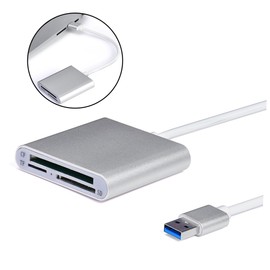 Gatuida USB 3.0 3-in-1 Micro / /cf Card Reader for Pc Laptop Tablet Aluminum Design Fast Data Transfer