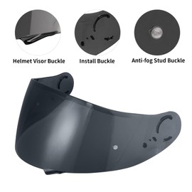 VCOROS GT Air Helmet Visor Replacement, CNS-1 Face Shield Compatible with GT Air 2/ Neotec/TC-5/ TC-9 Visor Replacement (Black)