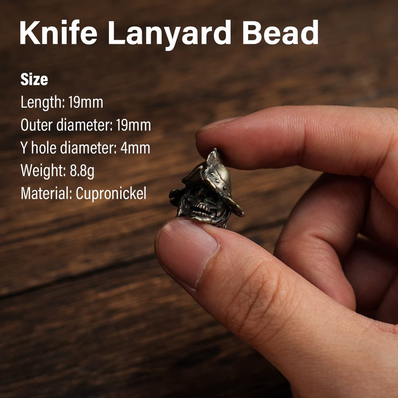 [HorixGear] EDC 真鍮スケルトンペンダント パラシュートパラコードコードツール ランヤード ビーズジッパープルギフトスカルビーズルーススペーサービーズdiyクラフトブレスレットキーチェーンの装飾アクセサリー (SILVER)