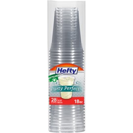 Hefty Deluxe Clear Plastic Cups - 18 Ounce, 28 Count