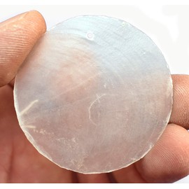 100 Capiz Shells White Round 2" (50mm) No Holes Crafts Windchimes Shellcraft