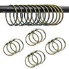 12 Pack Metal Round Shower Ring Hooks, Coppery O Rings