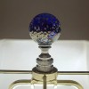 BALL Glitterbomb Blue Speckled 1" Ball Lamp Finial Nickel/Polishe -