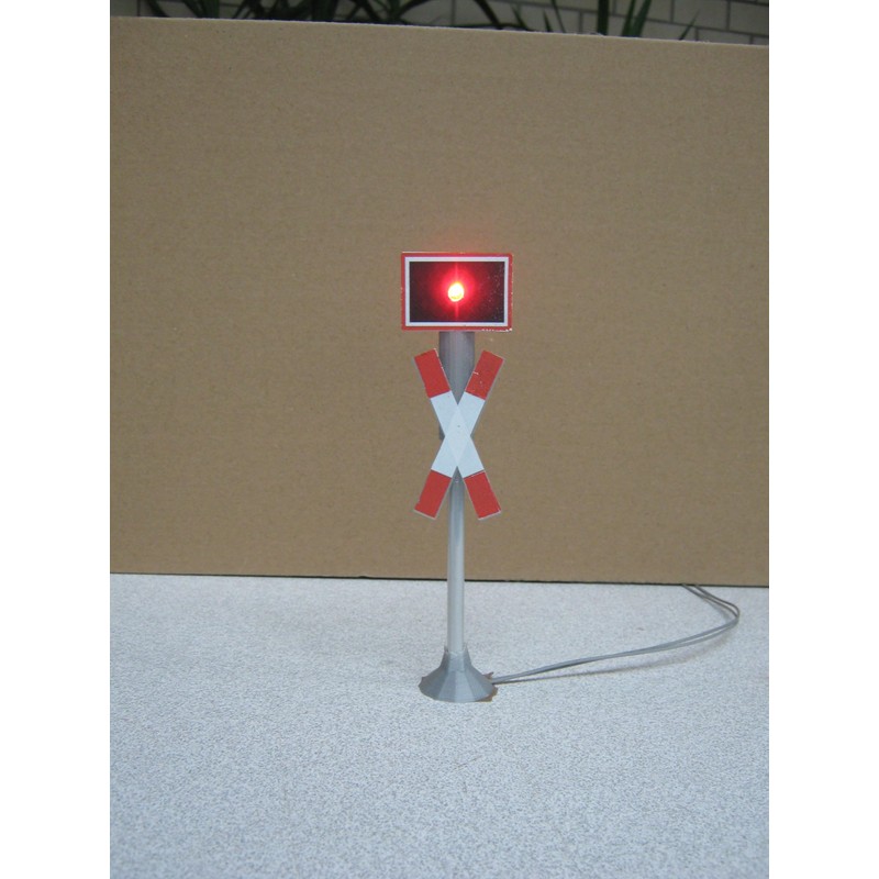 St. Andrew's Cross Railway Crossing Kit with Flashing Light Gauge