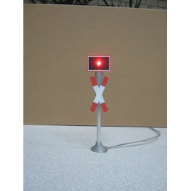 St. Andrew's Cross Railway Crossing Kit with Flashing Light Gauge G 1:22.5 - 1:24
