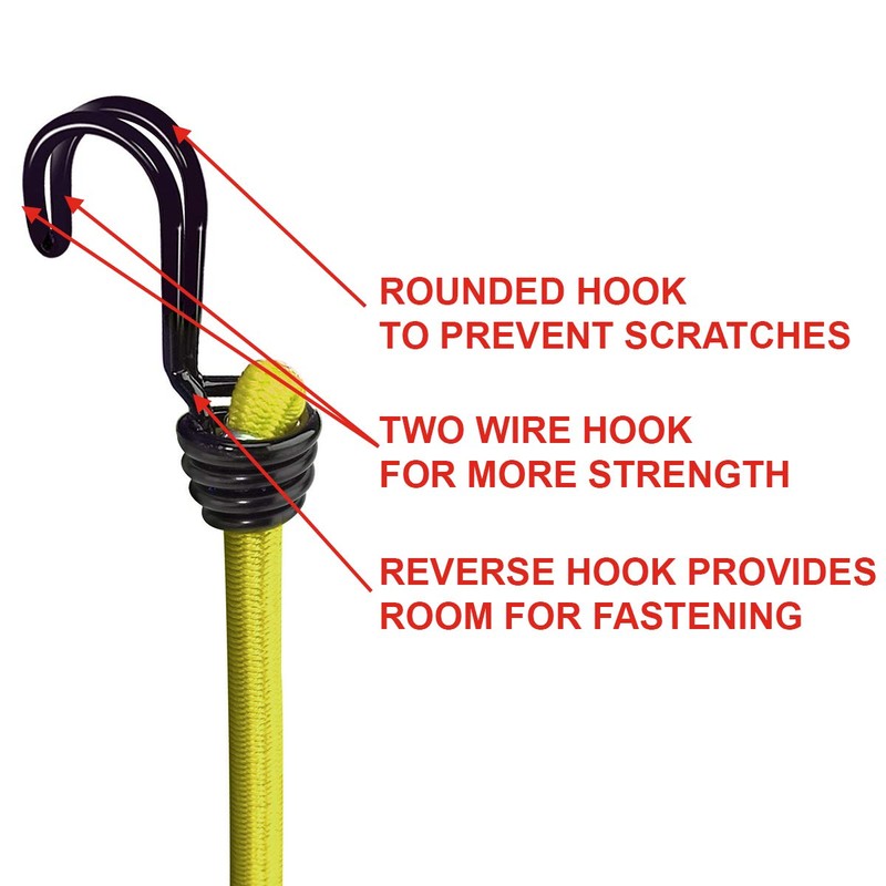 Master Lock 3022EURDAT Rubber Tension Ropes with Hooks, 100 cm