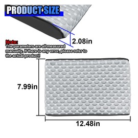 UHANBUT Car Center Console Cover, Leather Memory Foam Armrest Cushion, Breathable Comfortable Support Car Armrest Cover, Anti-Slip Arm Rest Seat Box Protector, Universal Vehicle Accessory (Black/Grey)