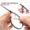 Black Cable Ties, 200mm x 4.8mm, Pack of 100, Premium