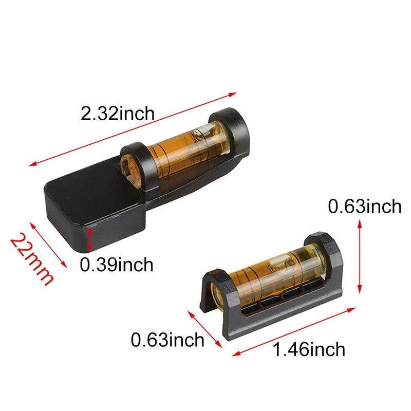 Paike 2 Pcs Magnetic Magnet Bubble Spirit Level Scope Leveling