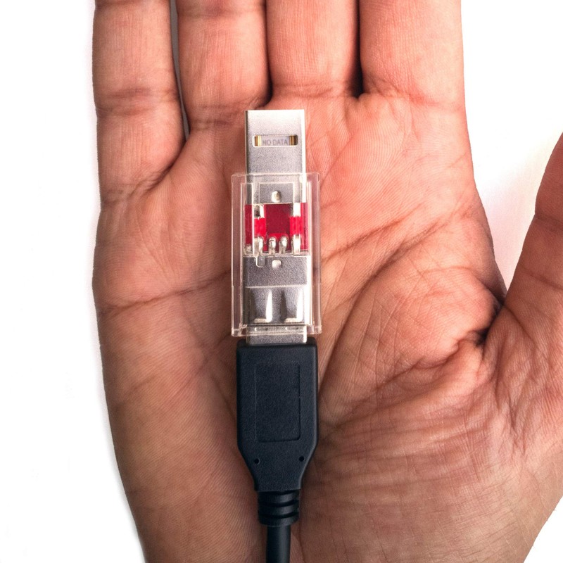 PortaPow USB Data Blocker - Protect Against Juice Jacking (Transparent,