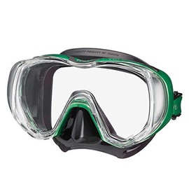 TUSA M-3001 Freedom Tri-Quest Scuba Diving Mask, Black/Energy Green
