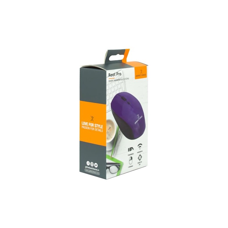 Perfect Choice Mouse Inalambrico Óptico, Ratón Inálambrico, Mouse ergonomico Ajustable,