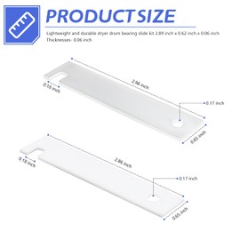 WE3M51 WE3M52 Clothes Dryer Nylon and Teflon Drum Bearing Slide Replacement Kit Replacement for GE Dryer Parts Front Bearing Kit, 4 PCS.