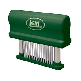 LEM Products Hand Held Tenderizer with 48 Blades, Stainless Steel and Plastic, Green