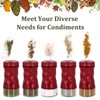 Red Salt and Pepper Shakers with Adjustable Pour Hole, NEODACO
