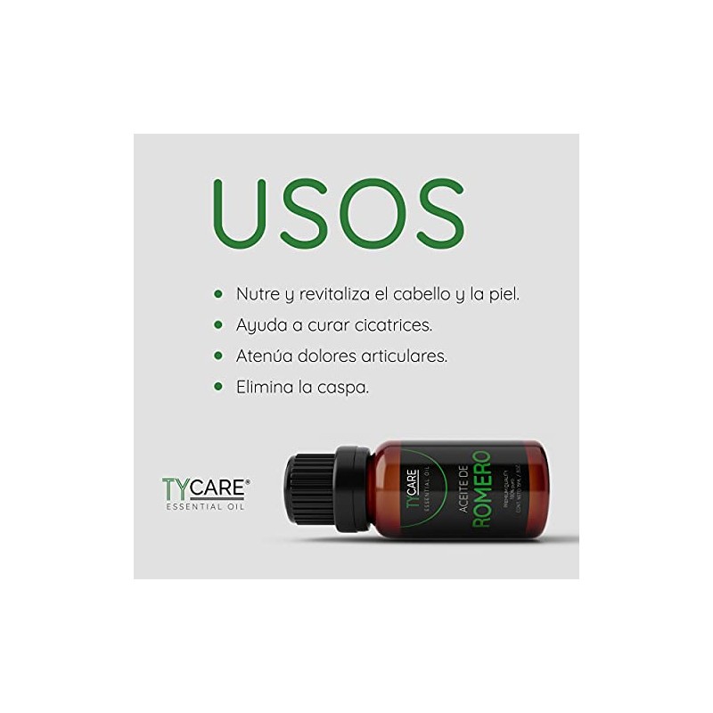 Aceite Esencial de Romero (Romero Officinalis) - 100% PURO PREMIUM