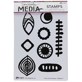 Ranger "Funky Journal Shapes" Cling Rubber Stamp Set