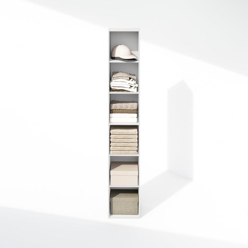 Furinno Luder 6-Tier Multipurpose Clothing & Closet Storage Organizer Shelf,