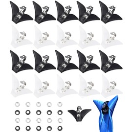 lrgnixs 20 Sets Tie Clip for Men Women,Clip On Tie for Men Women Daily Wear,Fastener With Fixed Rings,Triangle Clips Clasps for Business Office,Tie Necktie Man Accessories