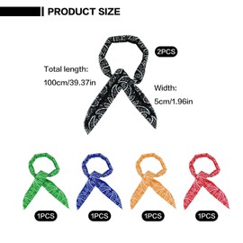 VEHYEGOI 6 Pieces Neck Cooling Scarf, Cold Feeling Scarf, Outdoor Cooling Scarf, Printed Scarf, Sports Scarf, Suitable For Fitness, Golf, Yoga And Other Sports