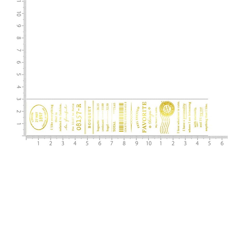 Clear Tape 95170 Foil Stamping [Receipt] Stylish Decor