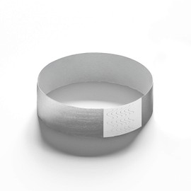 Europaband - Pack of 100 Tyvek bracelets - for identification at events and parties - tear-resistant and waterproof (silver)
