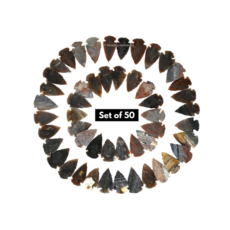 Amazing Gemstone-50 puntas de flecha de jaspe elegante, cristal natural
