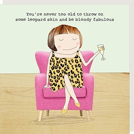 Rosie Made A Thing Leopard Skin Birthday Greeting Card with Pebble Grey Envelope