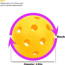 12 Pack Plastic Baseballs for Adults, Sports Training Equipment, T-Ball, Yellow (3 in)