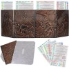 Unbranded Dungeon Master Screen Faux Leather Embossed Dragon & Mimic