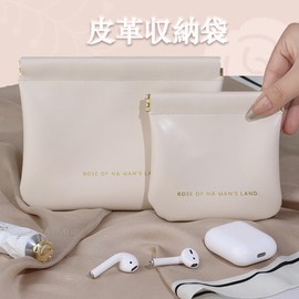 DEVENTORZ Sanitary Napkin Pouch, Set of 2, Large and Small, Cosmetic Pouch, Waterproof, Portable, Large Capacity, Multi-functional, Everyday Use, IC Card, Cash, Coin Holder, Simple Makeup Pouch,