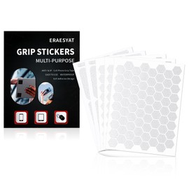 ERAESYAT 5 Pack Grip Stickers, Anti-Slip Phone Grip Tape Pre-Cut Strips Decal Stickers Adhesive for Smooth Phones and Tablets Gaming Cases Tools (5pack Clear)