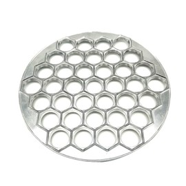 AIMALL 37-Hole Dumpling Mould Maker, 9.84in Aluminum Ravioli Mold, Pelmeni Pierogi Kitchen DIY Tool for Homemade Dumplings, Easy-to-Use Non-Stick Surface, Durable Design
