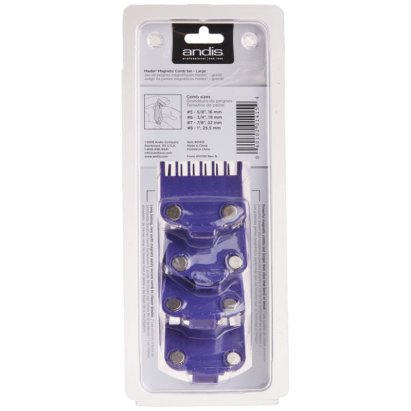 Andis 01415 Master Dual Magnet Large Comb Set - Crafted