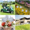 20pack Garden Pinwheels,Reflective Pinwheelsfor Yard and Garden,Whirligigs Wind Spinners(Silver),DlY Assembly