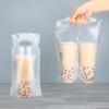 Tinlade 500 Pcs Clear Handle Drinking Poly Bags Bulk 2