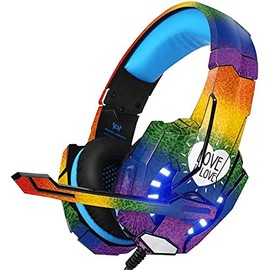 Skinit Decal Skin Compatible with BENGOO G9000 Gaming Headset - Skinit Originally Designed Love is Love Rainbow Design